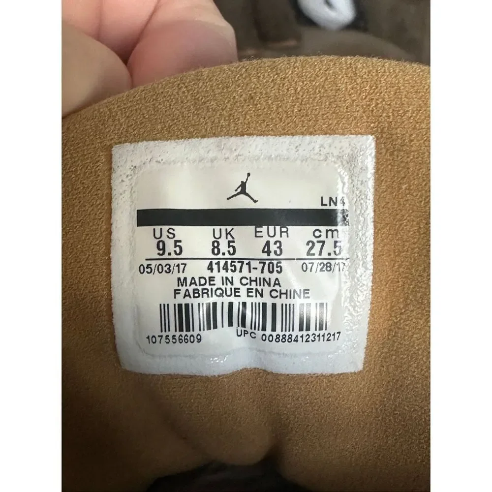Air Jordan 13 Retro Wheat 2017 414571-705 Suede Mens Sneakers Size 9.5 Nike